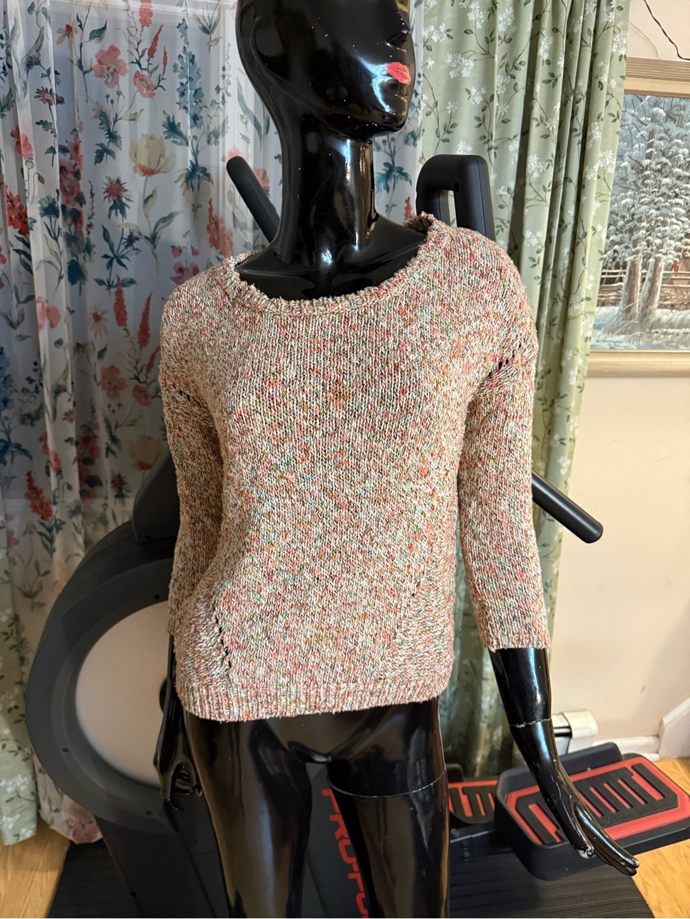 Indigo Multicolor Speckled Crewneck Sweater